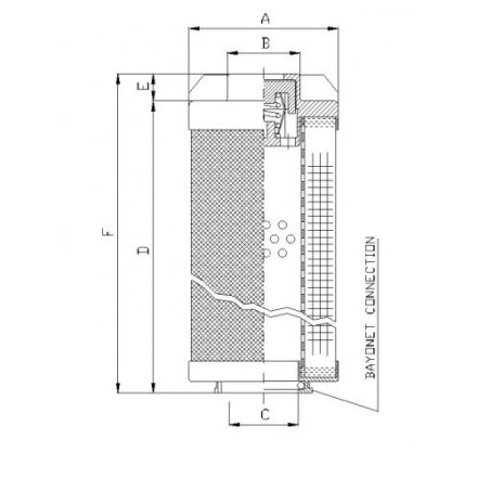 Filtrec RHR480G10B/2 Hidraulikaszűrő